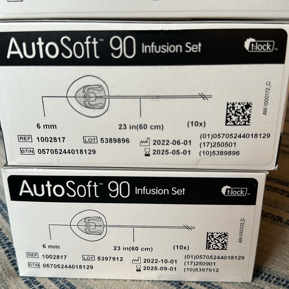 AutoSoft 90 Infusion Sets x 4 boxes 40 total Four month supply Diabetic Tandem - Picture 5 of 5